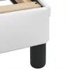 vidaXL Struttura letto "Dover" bianca 160x200 cm in Pelle Anteprima dell’immagine prodotto 7