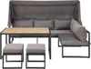 home24 Loungeset - 5-teilig - Stahl / Polyester - Grau Produktbild-Vorschau 1