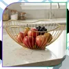 Cesto portafrutta dorato in metallo, organizer decorativo Anteprima dell’immagine prodotto 9
