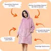 Kuschelige Hoodie Decke mit Ärmeln (Rosa) – Vielseitiger Produktbild-Vorschau 13