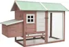 The Living Store Hühnerkäfig Mokka 170x81x110 cm Massivholz Produktbild-Vorschau 1