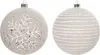 Weihnachtskugeln Kunststoff Schneeflocken Streifen 8cm Produktbild-Vorschau 3