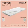 A product image of a latex topper with descriptive text and icons. Náhled obrázku produktu