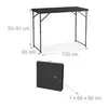 Skládací zahradní stůl Relaxdays, rozměry: 74 x 120 x 60 Náhled obrázku produktu 4