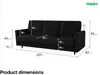 MEBLINI Sofa mit Schlaffunktion - Schlafcouch Ausziehbar - Produktbild-Vorschau 6