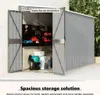 vidaXL Prístrešok sivý 118x288x178 cm Pozinkovaná oceľ Náhľad obrázku produktu 8