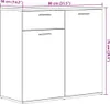 vidaXL Kredens o wyglądzie starego drewna 80x36x75 cm Podgląd zdjęcia produktu 8
