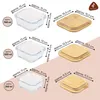 set di 3 barattoli in vetro eluno con coperchi in bambù, Anteprima dell’immagine prodotto 7