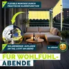 tillvex Klemmmarkise 250 cm Gelb/Weiß mit Solar LED mit Produktbild-Vorschau 8