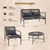 COSTWAY Polyrattan Gartenmöbel Set, Outdoor Lounge Möbel, Produktbild-Vorschau 3