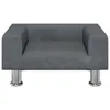 The Living Store Kindersofa Dunkelgrau 50x40x26,5 cm Samt Produktbild-Vorschau 3