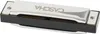 A close-up, studio shot of a harmonica against a white background. Voir les images du produit