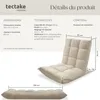 Fauteuil relax Snooze, 2 en 1, velours, réglable en 14 Voir les images du produit 6