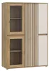 Vetrina Neutra Rovere e Cashmere con Ante in Vetro Anteprima dell’immagine prodotto 3