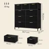 SONGMICS Komoda s 9 zásuvkami, rozměry 98,7 x 30 x 96,2 cm, Náhled obrázku produktu 9