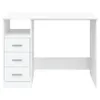A white desk with drawers against a white background. Produktbild-Vorschau