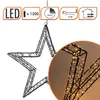 LED hviezda z kovu, čierna, s efektom blikania, určená na Náhľad obrázku produktu 2