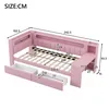 Daybed 90x200 cm mit USB & LED – Tagesbett in Rosa, Produktbild-Vorschau 7