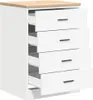vidaXL Garážová skriňa biela 60x51x85 cm z masívneho Náhľad obrázku produktu 5