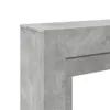 A close-up view of a concrete-effect fireplace surround. Podgląd zdjęcia produktu