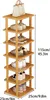 8 Etagen vertikales Schuhregal, Holz schmales Schuhregal, Produktbild-Vorschau 5