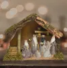 Krippenspiel mit Leiter für Weihnachtsfiguren - 28x19x39 cm Produktbild-Vorschau 5