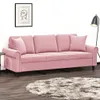 vidaXL 3-osobowa sofa z dekoracyjnymi poduszkami różowa 180 Podgląd zdjęcia produktu 2
