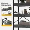 Wysoka, szeroka regał na książki z 5 półkami, w stylu Podgląd zdjęcia produktu 4