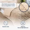Wellsoft Bettdecke Beige 155x220 cm – Wendbare Produktbild-Vorschau 3