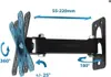 A black wall mount bracket for a TV or monitor, with diagrams indicating its adjustable features. Náhled obrázku produktu