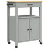 vidaXL Küchenwagen MONZA 60x40x88,5 cm Massivholz Kiefer Produktbild-Vorschau 1