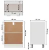 vidaXL Spodná skrinka Lyon White 60x46x81,5 cm Materiál na Náhľad obrázku produktu 6