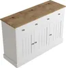 Buffet à 3 portes et 2 tiroirs, finition en relief, 120 x Voir les images du produit 15
