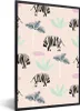 MuchoWow® MuchoWow® Gerahmtes Poster Zebra - Pflanzen - Produktbild-Vorschau 1