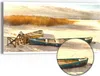 DEQORI Hybrid Leinwand Bild 60x30 cm 'Holzboote im Produktbild-Vorschau 1