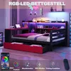 Merax dětská postel rozkládací 90x200cm s psacím stolem a Náhled obrázku produktu 5
