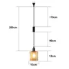 ZMH Lampada a sospensione vintage 1 fiamma vetro oro luce a Anteprima dell’immagine prodotto 3