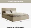 MOTIVENA Boho Polsterbett 180x200 mit Bettkasten, Holz Produktbild-Vorschau 7