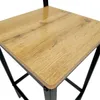 Hoker barowy z oparciem loft dąb czarny metal taboret do Podgląd zdjęcia produktu 12