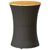 The Living Store Garten-Beistelltisch Trommelform Schwarz Produktbild-Vorschau 3