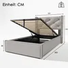 STILVORA Jugendbett 90x200cm Polsterbett mit hohem Produktbild-Vorschau 2