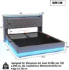 Flieks Polsterbett 160x200cm mit USB, Stauraumbett Produktbild-Vorschau 7