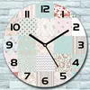 Wanduhr aus Glas Rund fi 30 Patchwork Vintage Quarz Deko Produktbild-Vorschau 1
