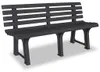 vidaXL Gartenbank 145,5 cm Kunststoff Anthrazit Produktbild-Vorschau 6