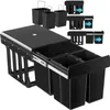 tectake® Abfallsammler Ashlyn 3-fach Mülltrennung, 2x8L und Produktbild-Vorschau 9