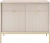 Kommode Kioto, 104 cm, kasjmierbeige en goudkleurig – met Productafbeelding-voorbeeld 4