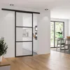 Glasschiebetür mit schwarzem Rahmen und Beschlag in modernem Wohnraum Produktbild-Vorschau