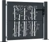 vidaXL Gartentor Anthrazit 100x100 cm Stahl Bambus-Design Produktbild-Vorschau 1