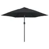 vidaXL Sonnenschirm mit Metall-Mast 300 cm Schwarz Produktbild-Vorschau 1