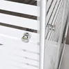A close-up view of a shower enclosure, showing the door handle and frosted glass. Produktbild-Vorschau